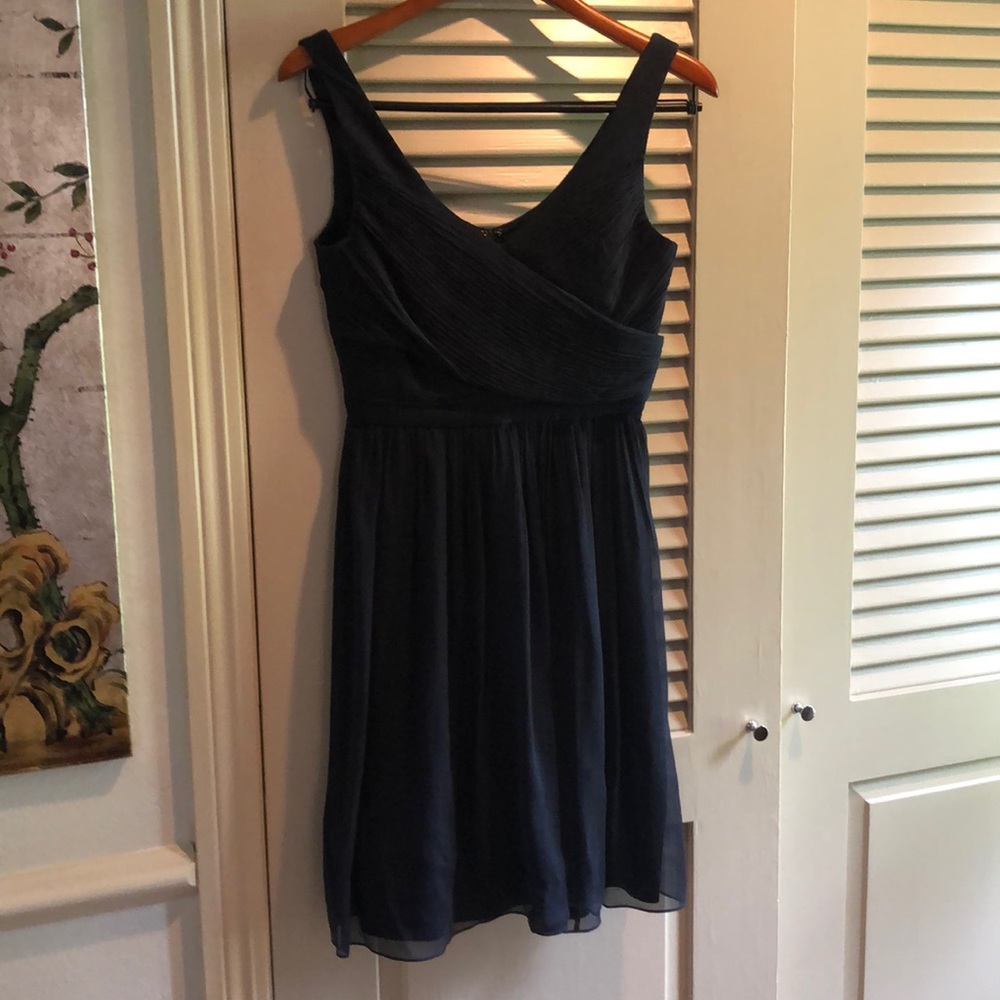 Navy Jcrew bridesmaid dress